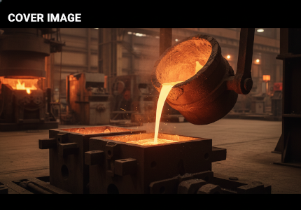 Cambridge Pickup Soccer 4 gravity fed molten aluminum entering a cast iron permanent mold 460 460